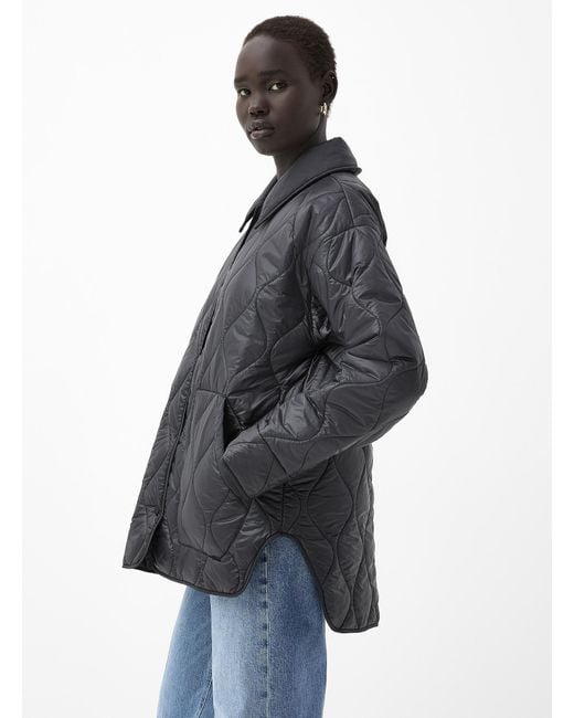 Lolë Black Wavy Forms Quilted 3/4