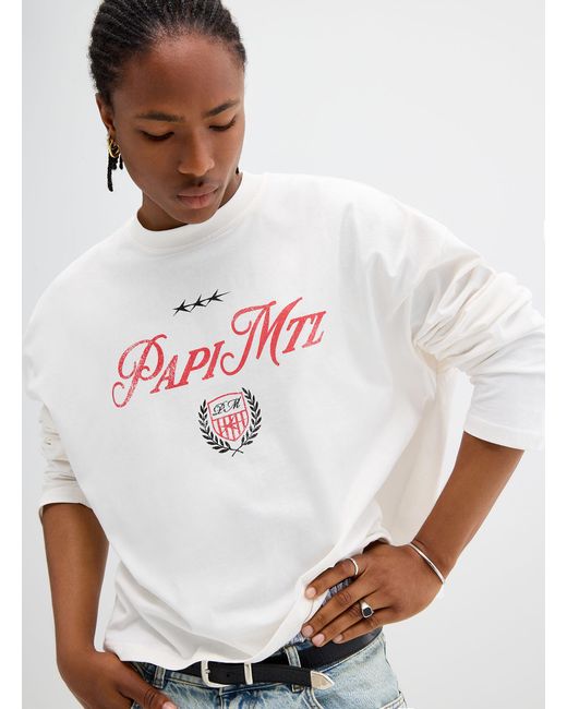 Papi Gray Crest Print Long for men