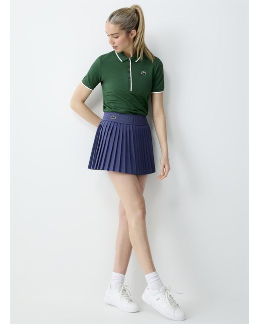 Lacoste Blue Pleated Stretch Skort