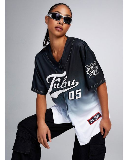 Fubu 05 Gradient Baseball Shirt in White | Lyst