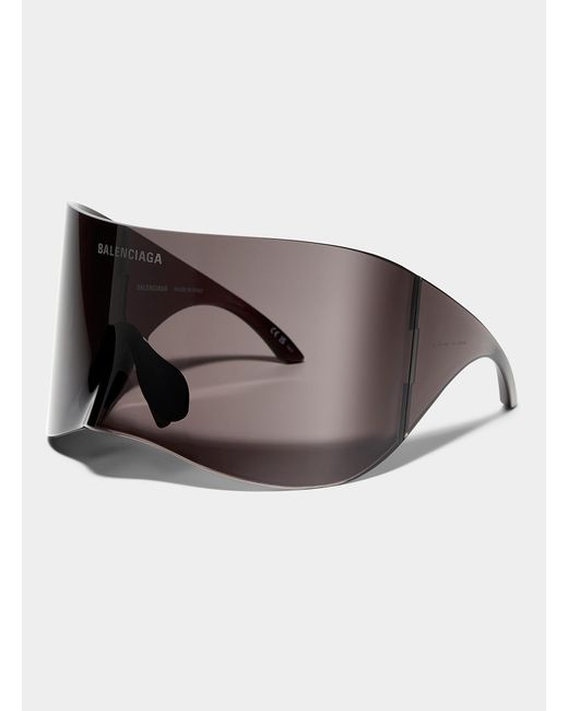 Balenciaga Black Xxl Mask Sunglasses for men