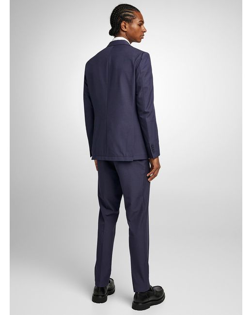 Calvin Klein Blue Stretch Twill Navy Suit Slim Fit for men