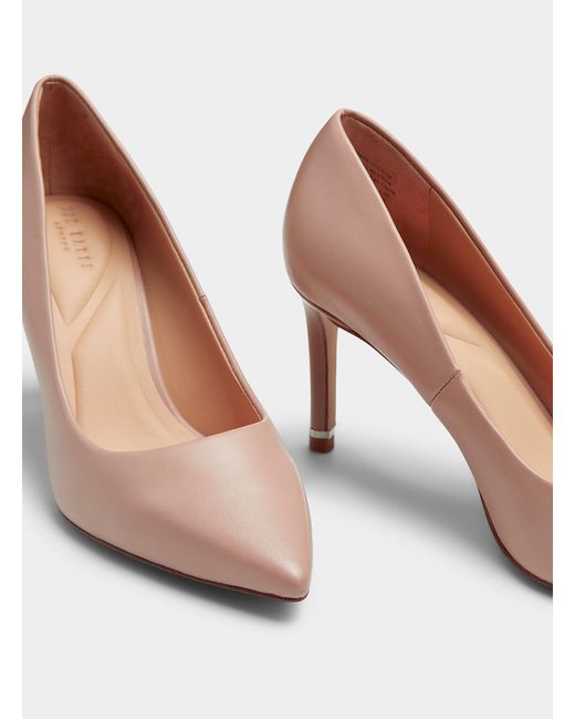 Ted Baker Pink Charlotte Leather Pointed Pumps Women