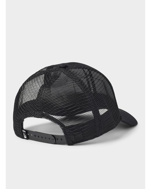 The North Face Black Signature Emblem Trucker Cap for men