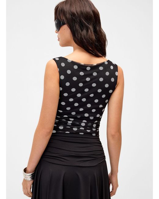 Twik Black Patterned Mesh High