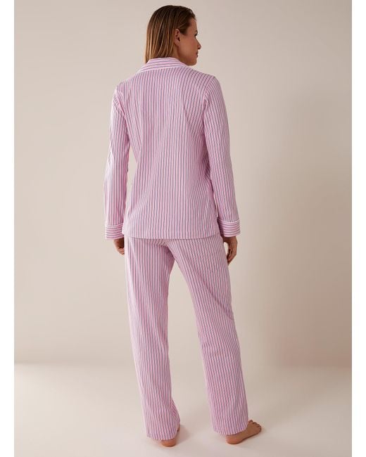 Ralph Lauren Pink And Blue Striped Pyjama Set