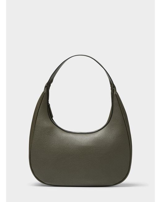 Simon's Gray Rounded Minimalist Shoulder Bag
