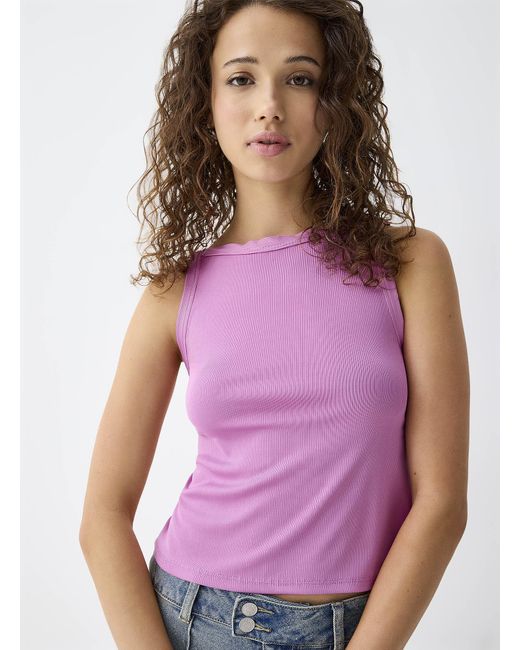 Twik Purple Fine Ribbing Open