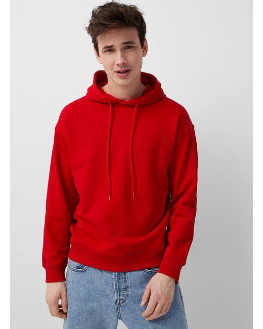 Benetton Red Colourful Hooded Sweatshirt for men