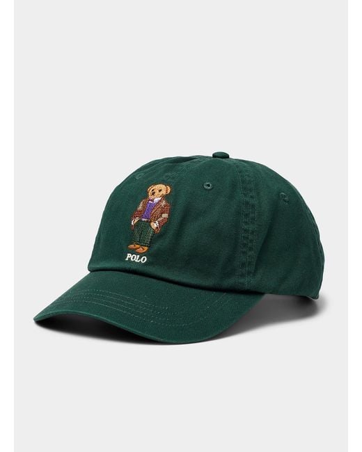 Polo Ralph Lauren Teddy Bear Embroidery Green Cap for men