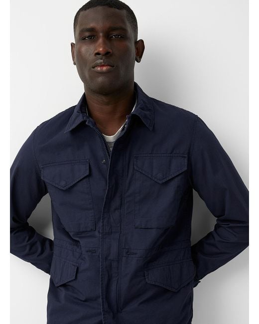 Jack & Jones Modern Utility Jacket in Blue for Men | Lyst