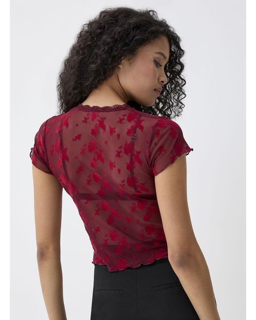 Twik Red Tie Open Mesh Tee