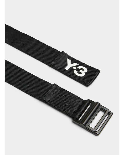 Y-3 Logo Belt (men, Black, Large) for men