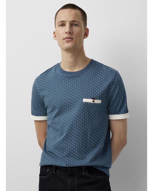 Le 31 Blue Optical Pattern T for men