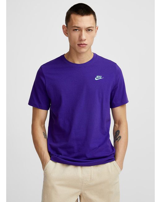 Nike Embroidered Swoosh T in Purple for Men | Lyst