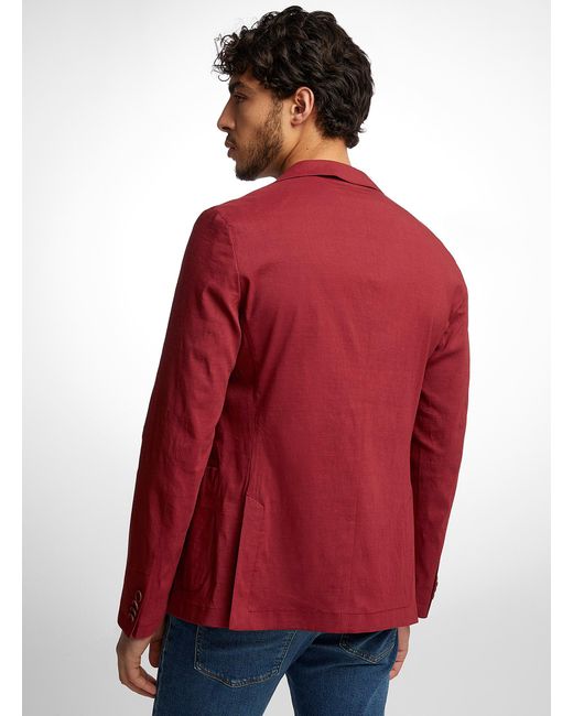 Boss Red Stretch Linen Jacket for men