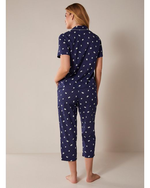 Miiyu Blue Mini Pattern Organic Cotton Pyjama Set