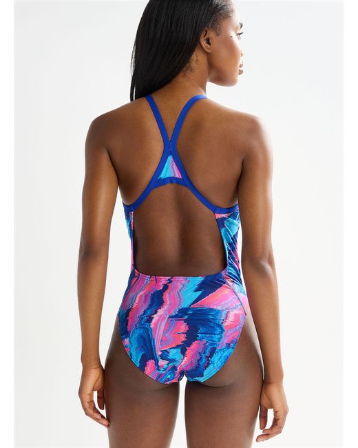 Speedo Red Turnback Endurance Patterned High