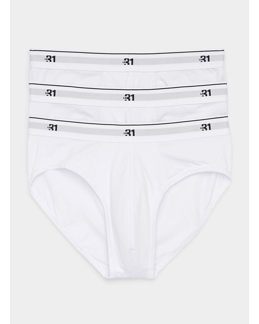 Le 31 Gray Essential Organic Cotton Briefs 3 for men