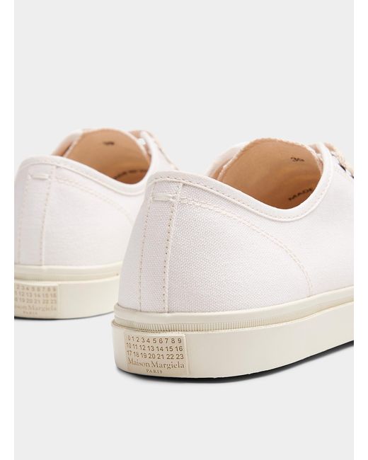 Maison Margiela White Tabi Canvas Sneakers Women