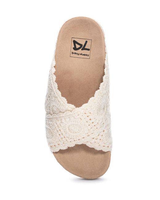 Dirty Laundry White Tacoma Crochet Sandals Women