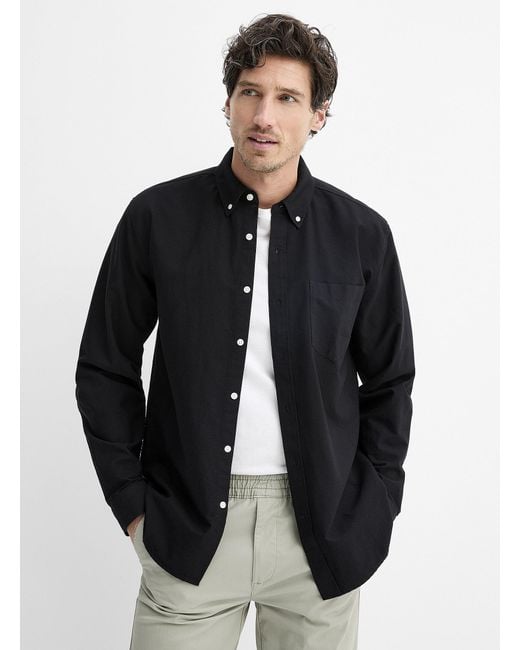 Le 31 Black Colourful Oxford Shirt Comfort Fit for men