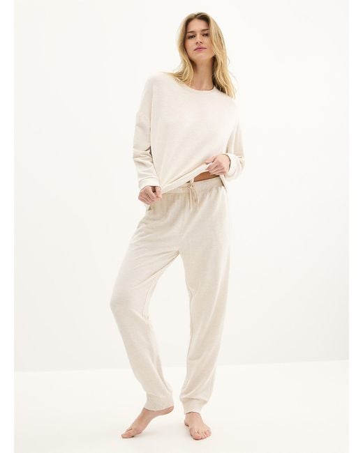 Miiyu Natural Brushed Underside Supple Lounge jogger