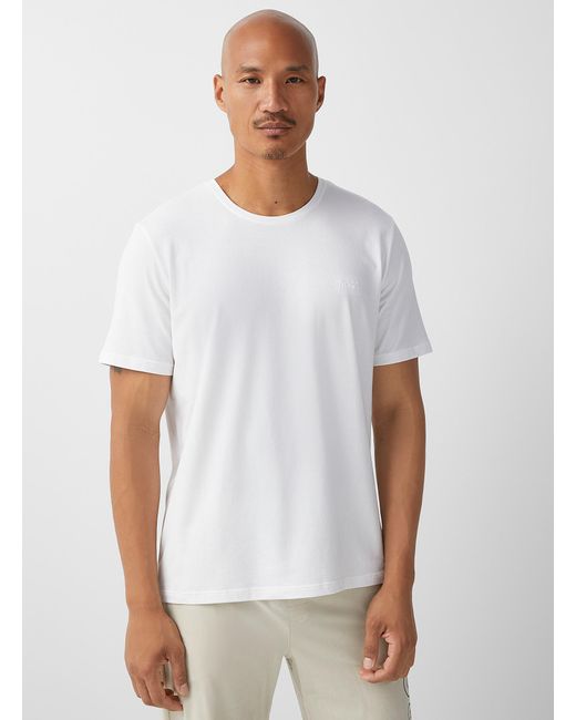 BOSS by HUGO BOSS Embroidered Logo Monochrome Lounge T in White for Men |  Lyst