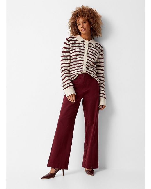 Part Two Coloured Chino Pant Fit: Wide Leg, Regular Waist