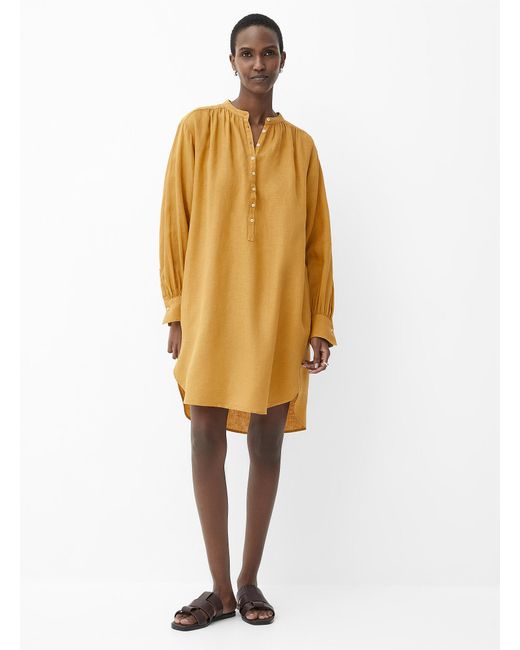 Marc O' Polo Yellow Pure Linen Button