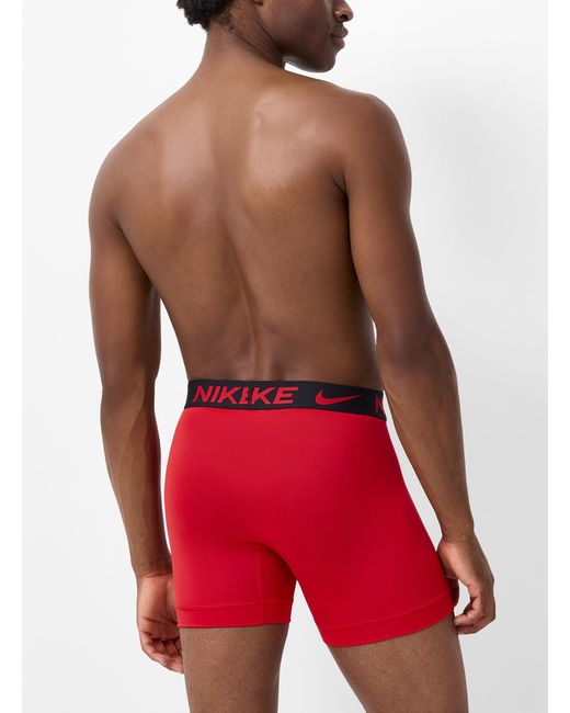 Nike 6" Grey/red/print Essential Micro Boxer Briefs 3 for men