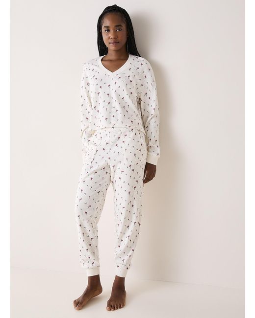 Miiyu Natural Waffled Patch Pockets Lounge jogger
