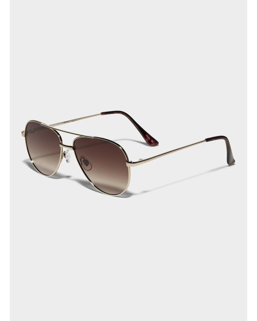 Simon's Brown Jackie Aviator Sunglasses