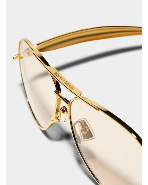 Bottega Veneta Natural Sardine Aviator Sunglasses for men