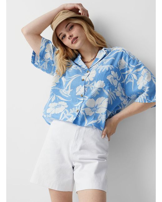 Billabong Linen Tropical Print Shirt in 