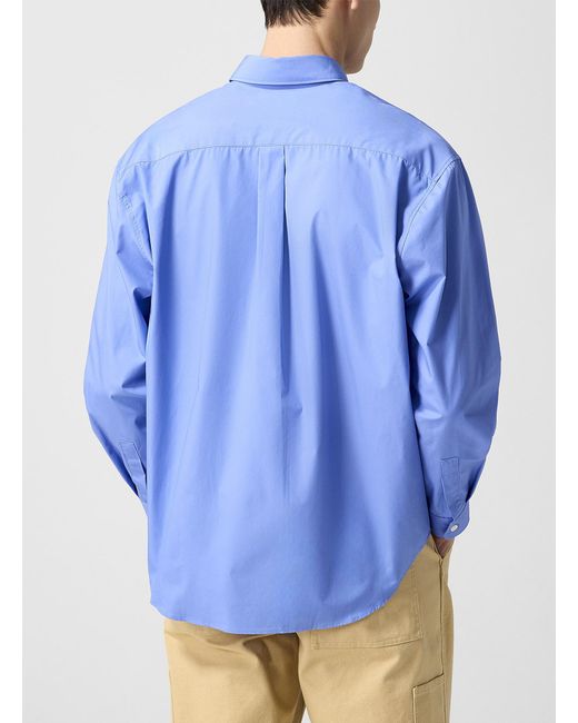 Sporty & Rich Blue Crown Tennis Poplin Shirt Unisex