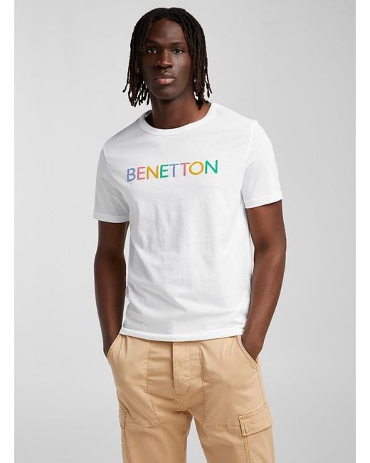Benetton White Colourful for men