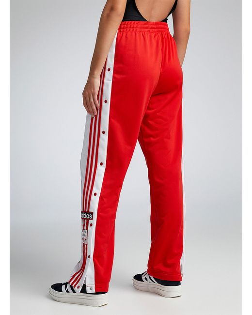 Adidas Originals Red Snap Buttons Track Pant