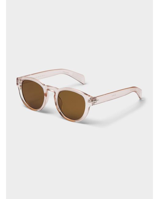 Simon's White Round Sunglasses