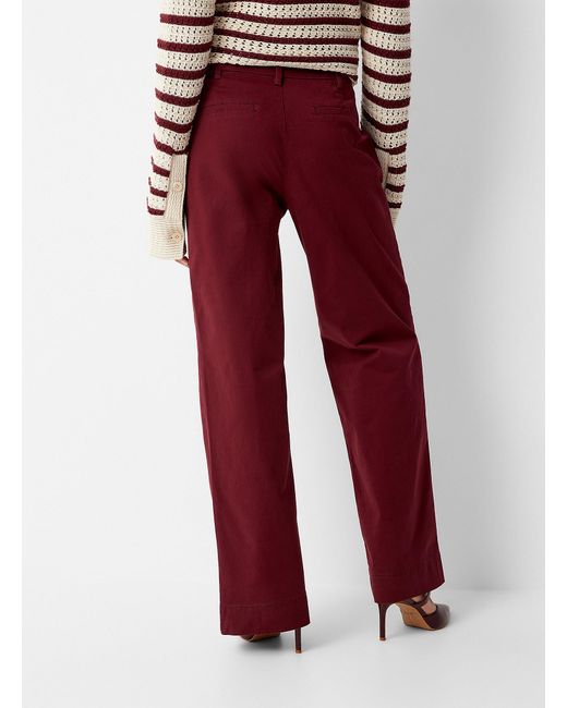 Part Two Coloured Chino Pant Fit: Wide Leg, Regular Waist