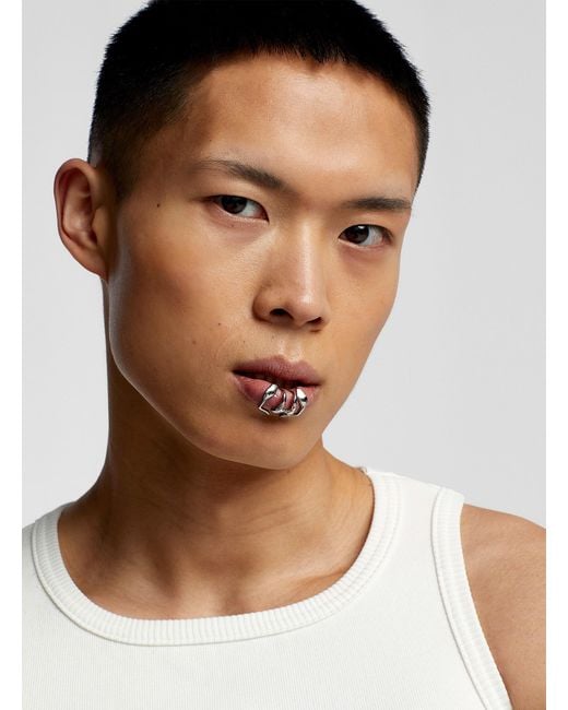 Vitaly White Ecstasy Lip And Ear Cuff for men