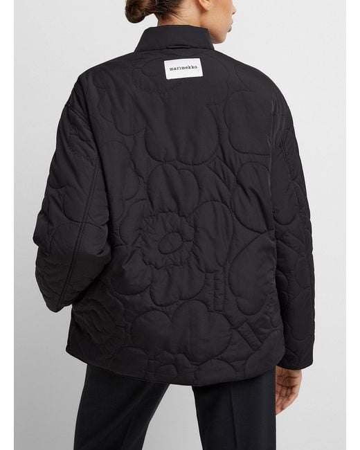 Marimekko Black Kuori Unikko Reversible Quilted Jacket