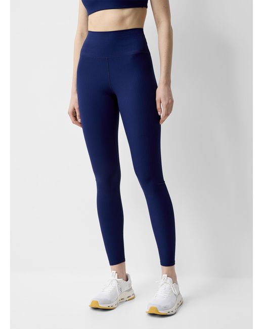 I.FIV5 Blue Ribbed legging 26" Length