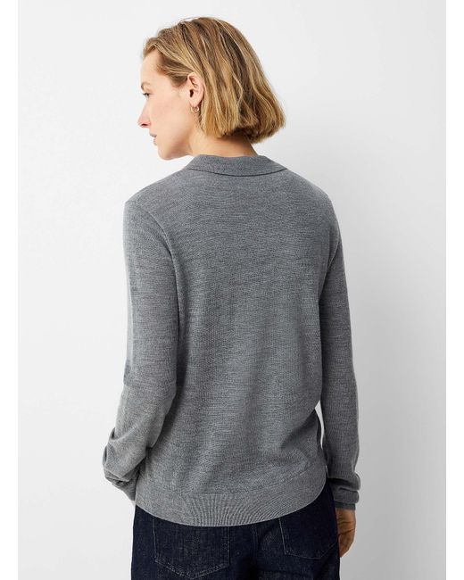 Contemporaine Gray Responsibly Sourced Merino Wool Long