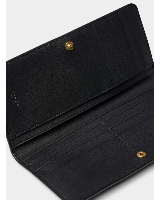 COACH Black Leather Thin Wallet