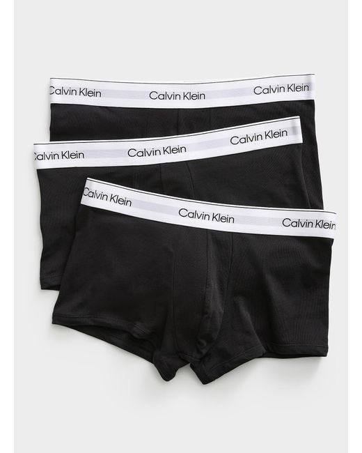 Calvin Klein Black 2.5" Solid Stretch Trunks 3 for men