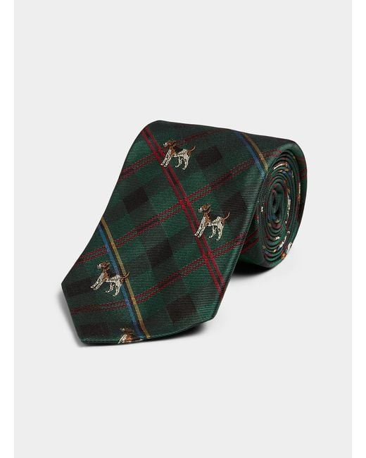 Polo Ralph Lauren Green Heritage Plaid Beagle Tie for men