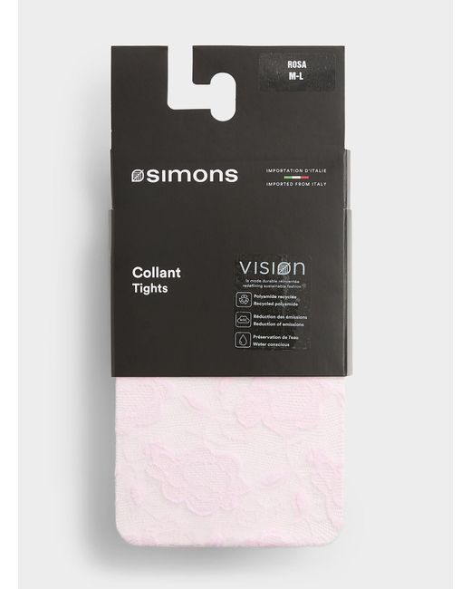 Simon's Black Rose Lace Sheer Pantyhose Exclusive Collection From Italy