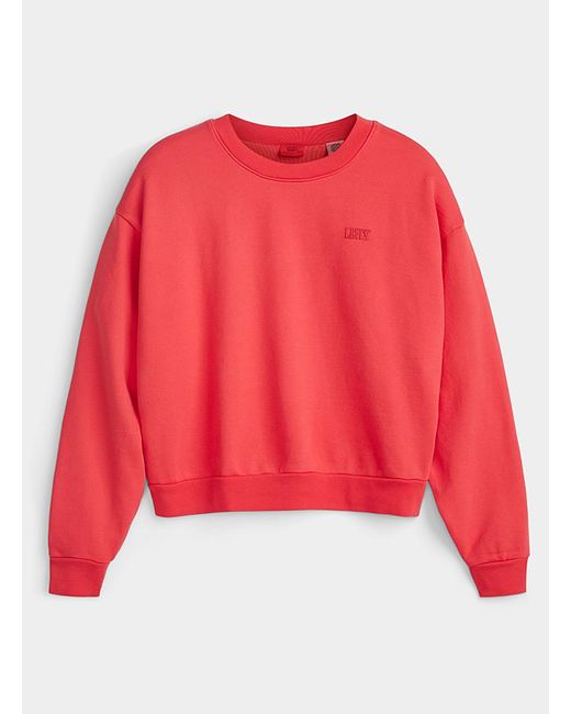 Levi's Pink Monochrome Embroidery Sweatshirt