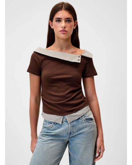 Twik Layered Effect Checkered T